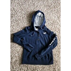 Hollister 1922 company vintage 1/4 button up y2k hoodie size Large